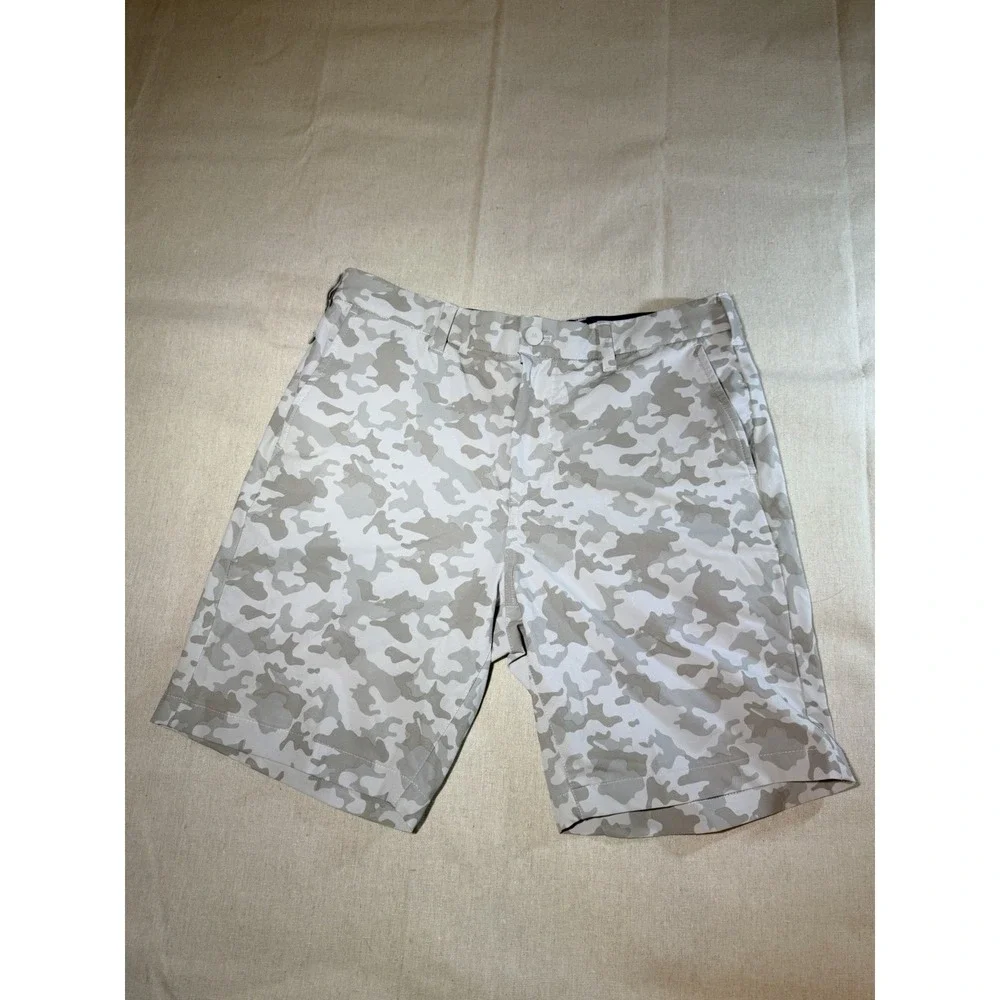 Mizzen+Main Men's Helmsman Chino Golf Shorts Gray Camo, Size 30